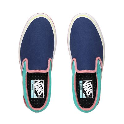 Vans Ramp Tested Super ComfyCush Slip-On - Kadın Platform Ayakkabı (Pembe Lacivert)